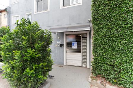 Apartamento para alugar com 35m², 1 quarto e sem vagaFachada do condomínio + plaquinha