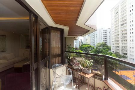 Apartamento à venda com 195m², 4 quartos e 3 vagasVaranda com vista para o bairro, com móveis simples e plantas, com iluminação boa e está bem decorada.