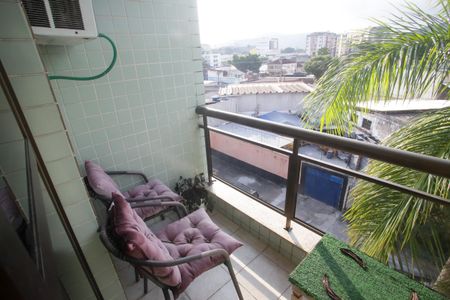 Varanda da Sala de apartamento à venda com 3 quartos, 92m² em Taquara, Rio de Janeiro