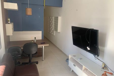 Sala de apartamento para alugar com 1 quarto, 56m² em Boqueirão, Santos