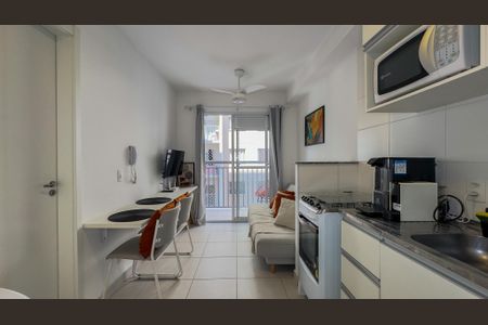 Sala, Cozinha e Área de Serviço de apartamento para alugar com 1 quarto, 29m² em Jardim Caravelas, São Paulo