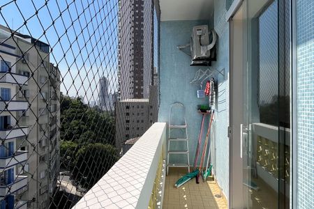 Varanda da Sala de apartamento para alugar com 1 quarto, 58m² em José Menino, Santos