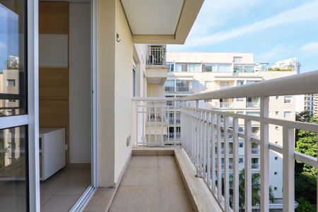 Varanda da Sala de apartamento para alugar com 1 quarto, 37m² em Panamby, São Paulo
