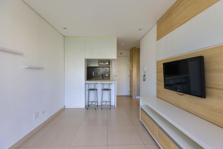 Sala de apartamento para alugar com 1 quarto, 37m² em Panamby, São Paulo