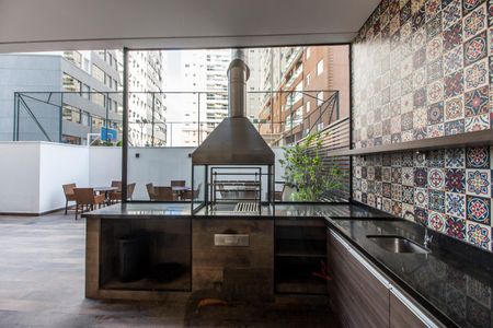 Apartamento para alugar com 26m², 1 quarto e 1 vagaÁrea gourmet