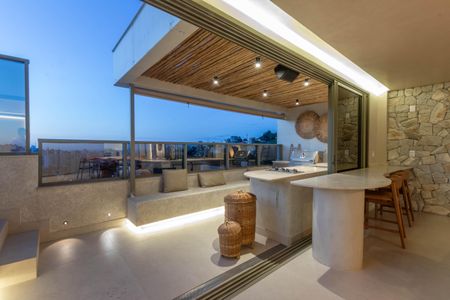 Varanda gourmet de apartamento à venda com 4 quartos, 210m² em Santa Lúcia, Belo Horizonte