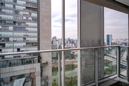 Studio à venda com 46m², 1 quarto e 1 vagaVaranda