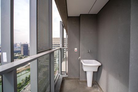 Studio à venda com 46m², 1 quarto e 1 vagaVaranda