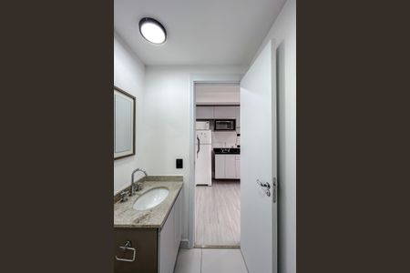 Banheiro de kitnet/studio à venda com 1 quarto, 21m² em Belenzinho, São Paulo