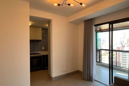 Sala de apartamento para alugar com 1 quarto, 54m² em Boqueirão, Santos