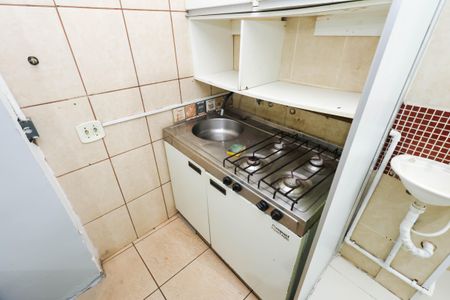 Quarto e cozinha de kitnet/studio para alugar com 1 quarto, 18m² em Cambuci, São Paulo