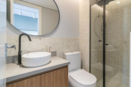 Studio para alugar com 27m², 1 quarto e sem vaga Studio para alugar com 27m², 1 quarto e sem vagaBanheiro