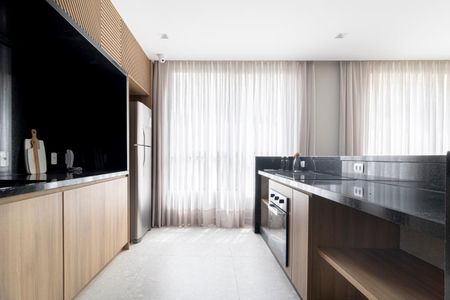 Studio para alugar com 27m², 1 quarto e sem vaga Studio para alugar com 27m², 1 quarto e sem vagaÁrea comum - Salão de festas