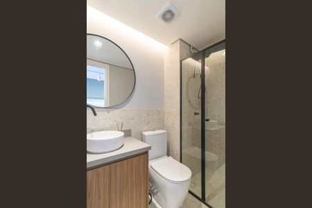 Studio para alugar com 27m², 1 quarto e sem vaga Studio para alugar com 27m², 1 quarto e sem vagaBanheiro