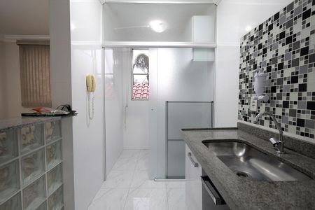 Cozinha de apartamento para alugar com 2 quartos, 49m² em Parque Sao Vicente, Santo André