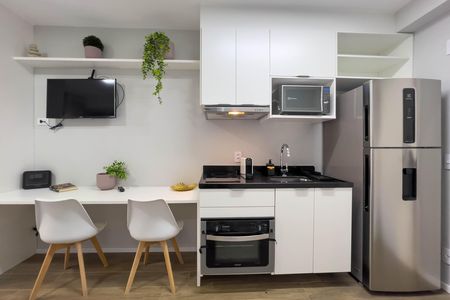 Studio para alugar com 30m², 1 quarto e sem vaga Studio para alugar com 30m², 1 quarto e sem vagaCozinha