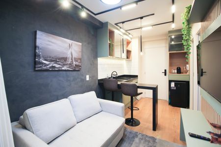 Sala de apartamento para alugar com 1 quarto, 27m² em Moema, São Paulo