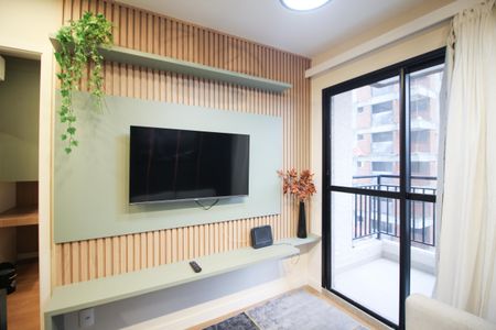 Sala de apartamento para alugar com 1 quarto, 27m² em Moema, São Paulo