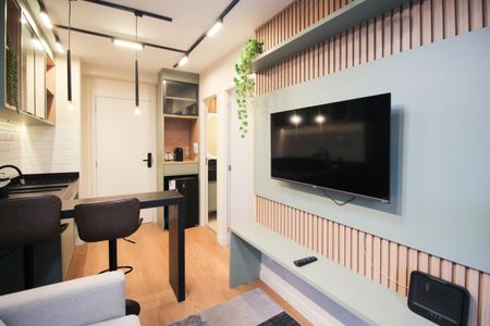 Sala de apartamento para alugar com 1 quarto, 27m² em Moema, São Paulo