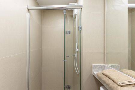 Apartamento para alugar com 26m², 1 quarto e sem vaga Apartamento para alugar com 26m², 1 quarto e sem vagaBanheiro da Suíte