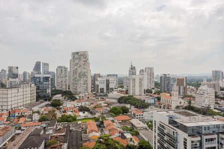 Vista da Varanda de apartamento à venda com 1 quarto, 25m² em Pinheiros, São Paulo