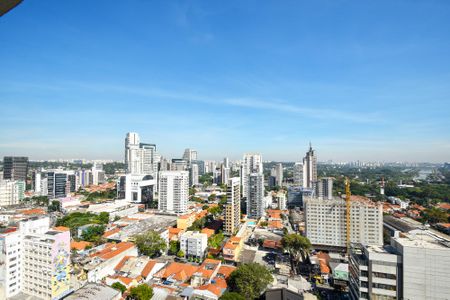 vista varanda Sala de kitnet/studio à venda com 1 quarto, 27m² em Pinheiros, São Paulo