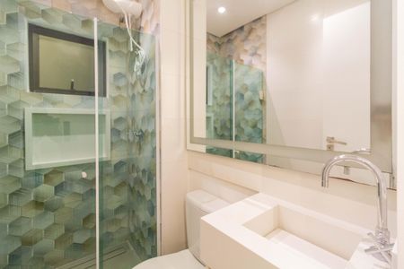 Banheiro de apartamento para alugar com 1 quarto, 43m² em Pompeia, São Paulo