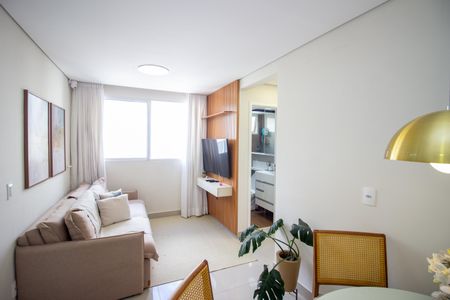 Sala de apartamento à venda com 2 quartos, 48m² em Europa, Contagem