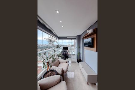 Varanda da Sala de apartamento à venda com 1 quarto, 64m² em Jardim da Gloria, São Paulo