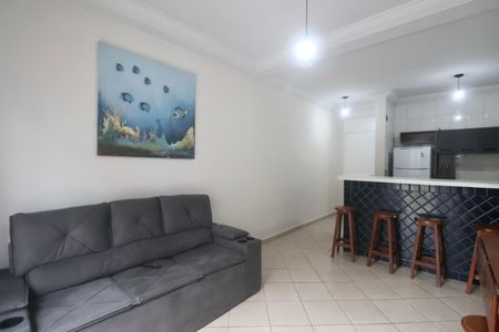 Sala de apartamento para alugar com 2 quartos, 55m² em Balneario Cidade Atlantica, Guarujá