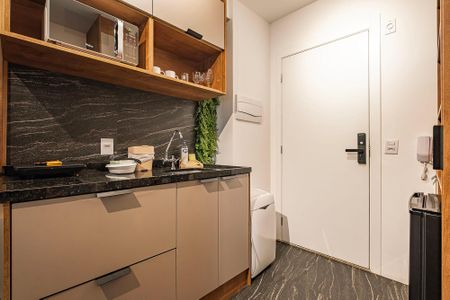 Sala/Cozinha de apartamento à venda com 1 quarto, 34m² em Pinheiros, São Paulo