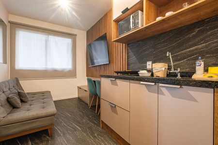 Sala/Cozinha de apartamento à venda com 1 quarto, 34m² em Pinheiros, São Paulo