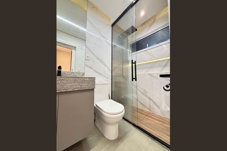 Banheiro da Suíte de apartamento para alugar com 1 quarto, 50m² em Itaim Bibi, São Paulo