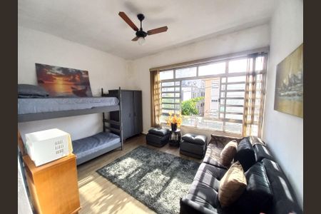 Sala Living de apartamento para alugar com 1 quarto, 44m² em Centro, São Vicente