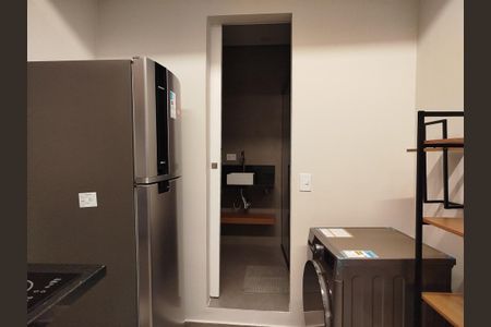 Studio para alugar com 30m², 1 quarto e sem vagaCozinha - lava e seca e geladeira