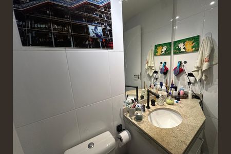 Banheiro da Suíte de apartamento à venda com 1 quarto, 55m² em Alphaville Conde Ii, Barueri