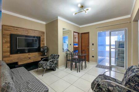 Sala de apartamento para alugar com 1 quarto, 48m² em Maracanã, Praia Grande