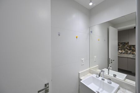 Banheiro Social de kitnet/studio para alugar com 1 quarto, 23m² em Vila Clementino, São Paulo