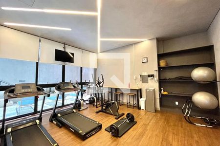 Área comum - Academia de apartamento para alugar com 1 quarto, 29m² em Chácara Inglesa, São Paulo