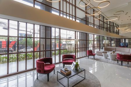 Studio à venda com 25m², 1 quarto e sem vagaHall social