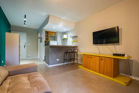 Sala/Cozinha de apartamento para alugar com 1 quarto, 50m² em Jardim Paulista, São Paulo