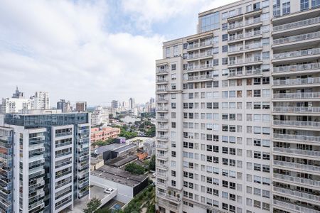 Sala/Cozinha - Vista de kitnet/studio para alugar com 1 quarto, 24m² em Pinheiros, São Paulo