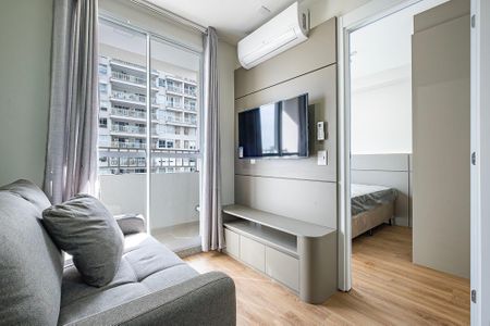 Sala/Cozinha de kitnet/studio para alugar com 1 quarto, 24m² em Pinheiros, São Paulo