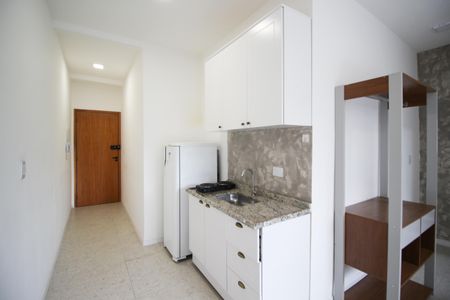 Cozinha de kitnet/studio para alugar com 1 quarto, 22m² em Moema, São Paulo