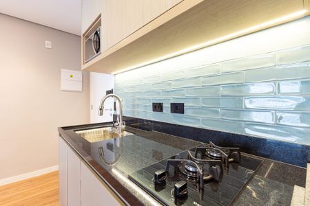 Cozinha de apartamento para alugar com 1 quarto, 29m² em Indianópolis, São Paulo