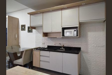Studio à venda com 25m², 1 quarto e sem vagaStudio mobiliado - cozinha