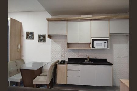 Studio mobiliado - cozinha de kitnet/studio à venda com 1 quarto, 25m² em Jardim Textil, São Paulo