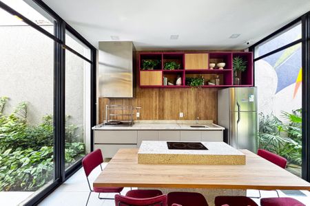Studio para alugar com 27m², 1 quarto e sem vagacozinha gourmert