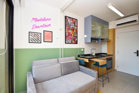 Studio para alugar com 27m², 1 quarto e sem vagaSala de estar
