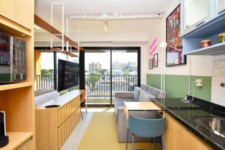 entrada de kitnet/studio para alugar com 1 quarto, 27m² em Vila Madalena, São Paulo